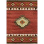 Indoor/Outdoor Phoenix PH4 Paprika Washable 3\' x 5\' Rug