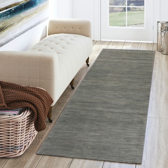 Rafia RF100 Charcoal 2'3" x 7'6" Runner Rug