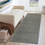 Rafia RF100 Charcoal 2'6" x 16' Runner Rug