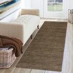 Rafia RF100 Chocolate 2'6" x 16' Runner Rug