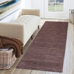 Rafia RF100 Plum 2'3" x 7'6" Runner Rug