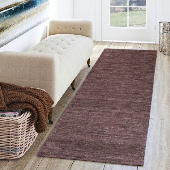 Rafia RF100 Plum 2'6" x 10' Runner Rug