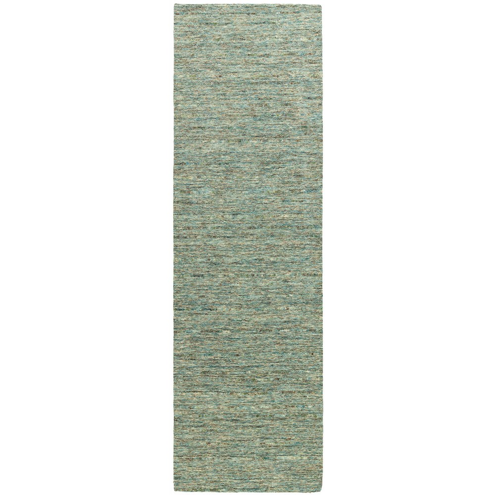 Reya RY7 Turquoise 2'6" x 16' Runner Rug