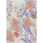 Indoor/Outdoor Seabreeze SZ1 Ivory Washable 10' x 14' Rug