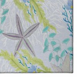 Indoor/Outdoor Seabreeze SZ1 Silver Washable 2'3" x 7'6" Runner Rug