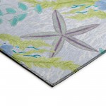 Indoor/Outdoor Seabreeze SZ1 Silver Washable 2'3" x 7'6" Runner Rug