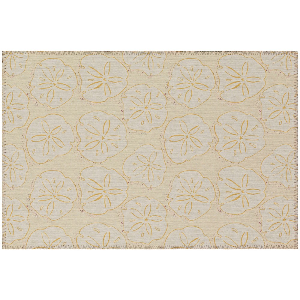 Indoor/Outdoor Seabreeze SZ10 Ivory Washable 1'8" x 2'6" Rug