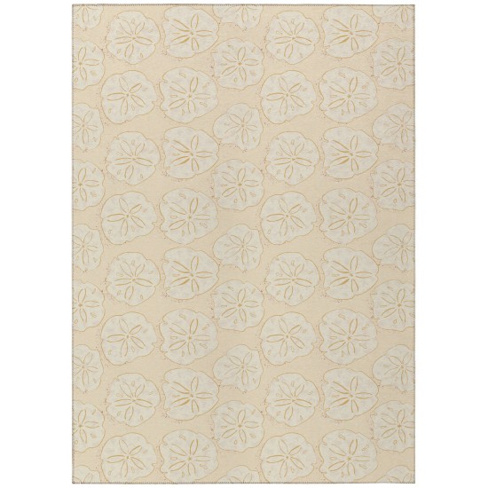 Indoor/Outdoor Seabreeze SZ10 Ivory Washable 10' x 14' Rug