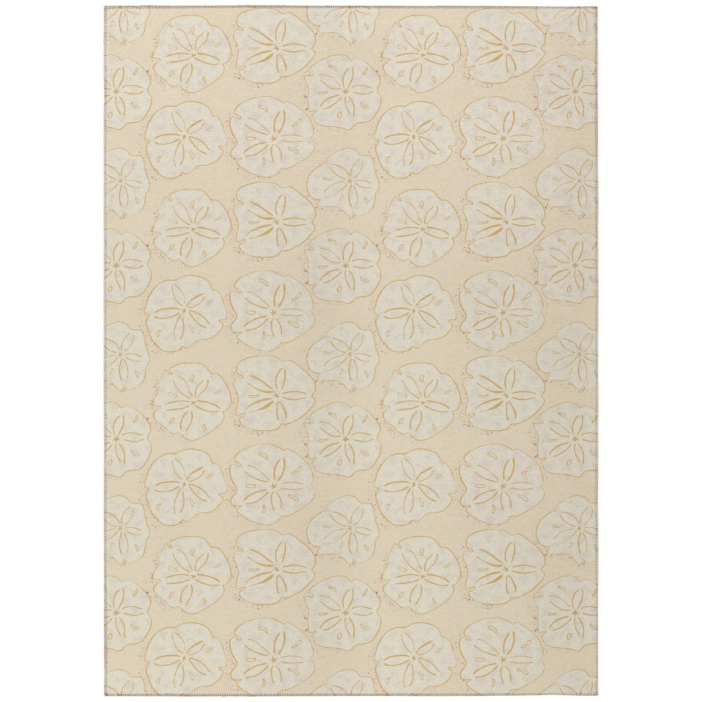 Indoor/Outdoor Seabreeze SZ10 Ivory Washable 3' x 5' Rug