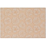 Indoor/Outdoor Seabreeze SZ10 Peach Washable 1'8" x 2'6" Rug