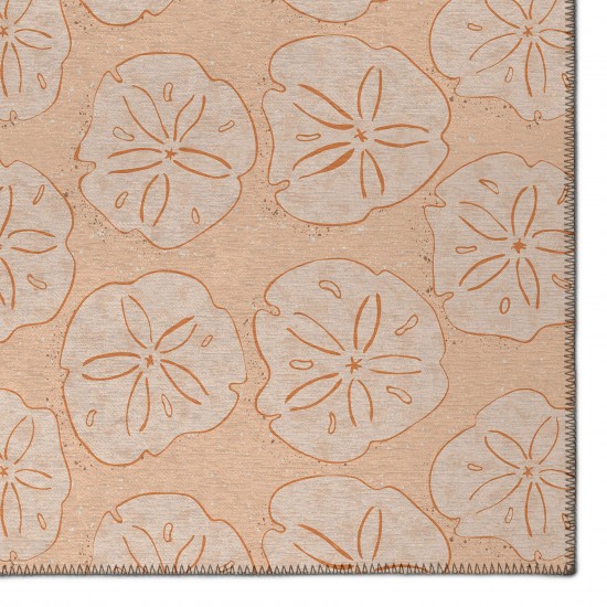 Indoor/Outdoor Seabreeze SZ10 Peach Washable 1'8" x 2'6" Rug