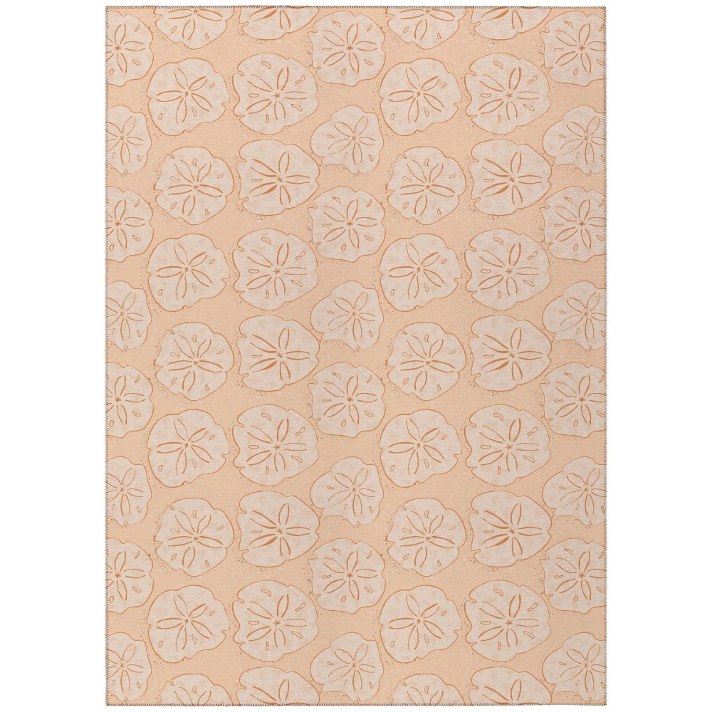 Indoor/Outdoor Seabreeze SZ10 Peach Washable 10' x 14' Rug