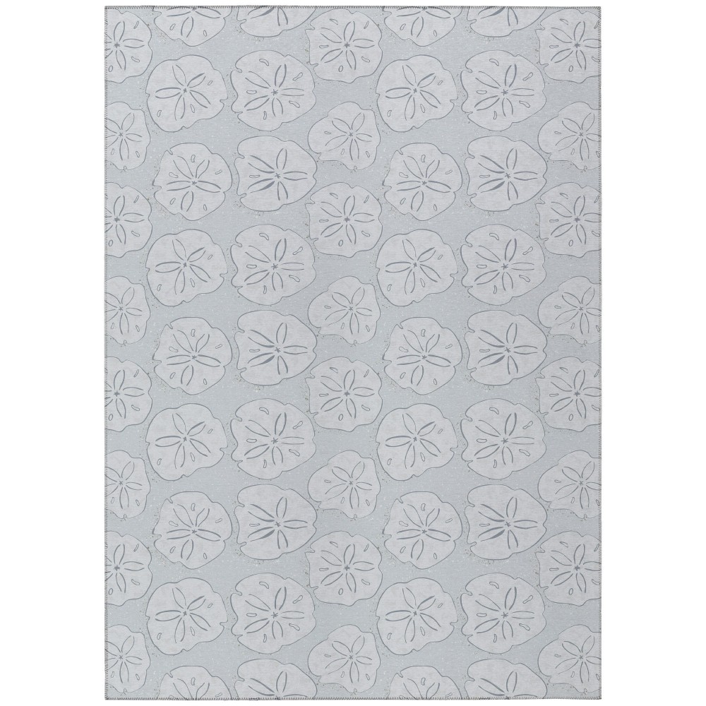 Indoor/Outdoor Seabreeze SZ10 Silver Washable 10' x 14' Rug