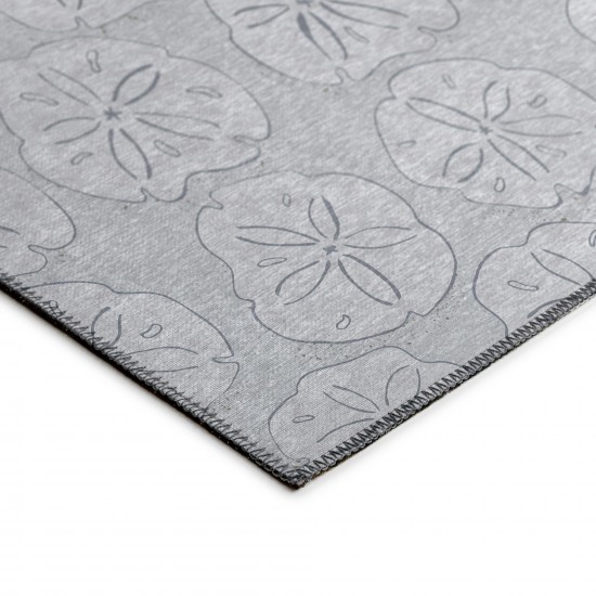 Indoor/Outdoor Seabreeze SZ10 Silver Washable 10' x 14' Rug