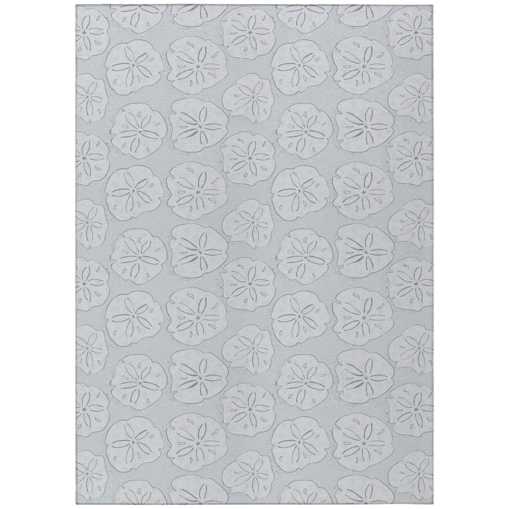 Indoor/Outdoor Seabreeze SZ10 Silver Washable 5' x 7'6" Rug