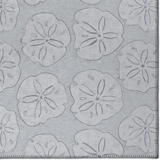 Indoor/Outdoor Seabreeze SZ10 Silver Washable 5' x 7'6" Rug