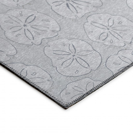 Indoor/Outdoor Seabreeze SZ10 Silver Washable 5' x 7'6" Rug