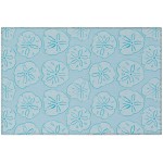 Indoor/Outdoor Seabreeze SZ10 Sky Washable 1'8" x 2'6" Rug