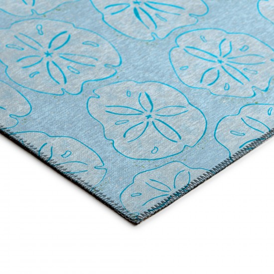 Indoor/Outdoor Seabreeze SZ10 Sky Washable 1'8" x 2'6" Rug