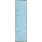 Indoor/Outdoor Seabreeze SZ10 Sky Washable 2'3" x 7'6" Runner Rug