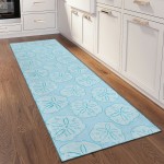 Indoor/Outdoor Seabreeze SZ10 Sky Washable 2'3" x 7'6" Runner Rug