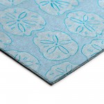 Indoor/Outdoor Seabreeze SZ10 Sky Washable 2'3" x 7'6" Runner Rug