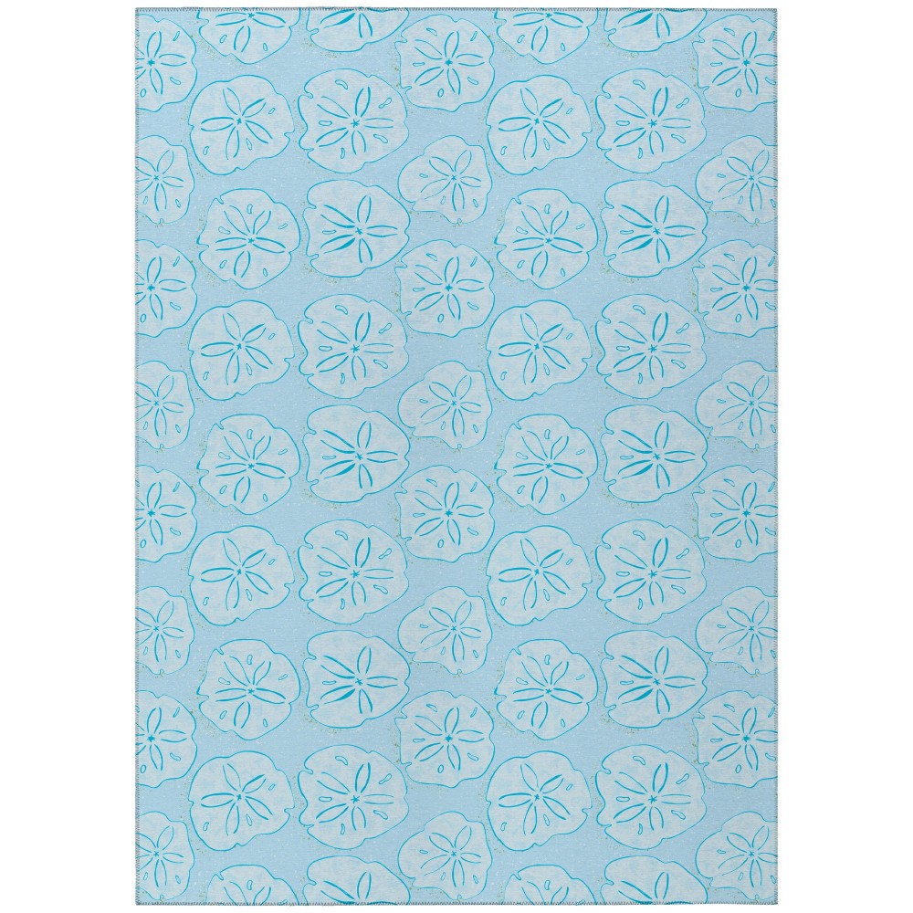 Indoor/Outdoor Seabreeze SZ10 Sky Washable 3' x 5' Rug