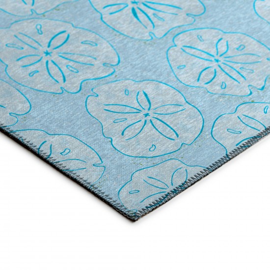 Indoor/Outdoor Seabreeze SZ10 Sky Washable 5' x 7'6" Rug