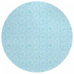 Indoor/Outdoor Seabreeze SZ10 Sky Washable 8' x 8' Round Rug