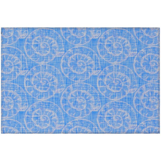 Indoor/Outdoor Seabreeze SZ11 Cobalt Washable 1'8" x 2'6" Rug