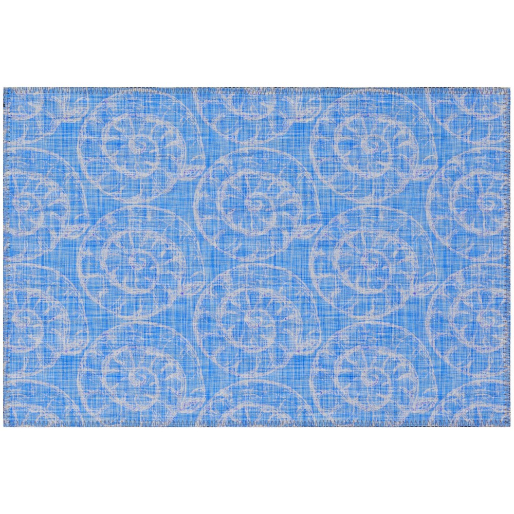 Indoor/Outdoor Seabreeze SZ11 Cobalt Washable 1'8" x 2'6" Rug