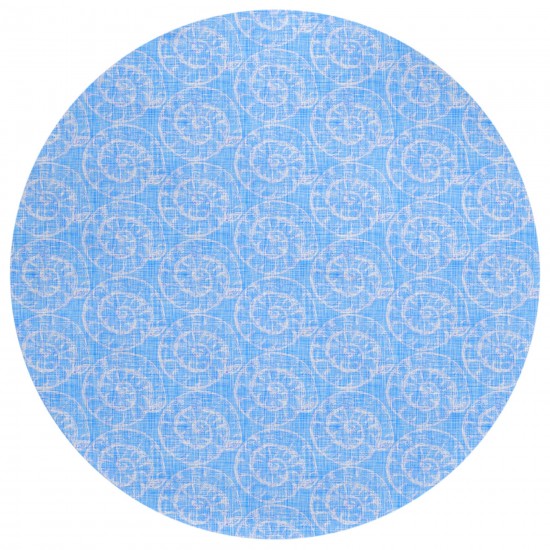 Indoor/Outdoor Seabreeze SZ11 Cobalt Washable 8' x 8' Round Rug