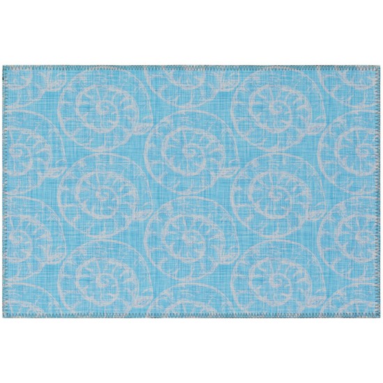 Indoor/Outdoor Seabreeze SZ11 Poolside Washable 1'8" x 2'6" Rug