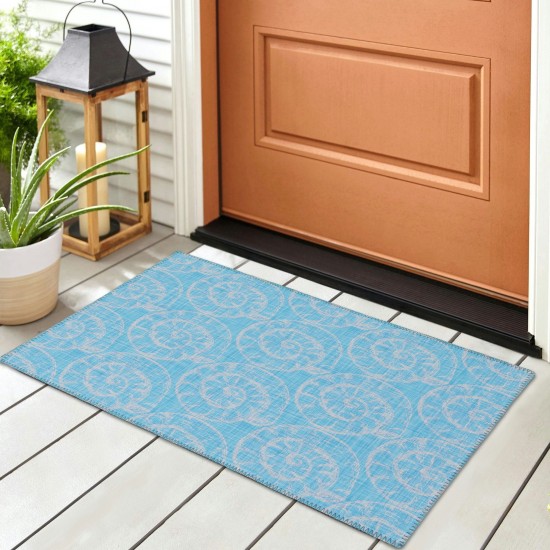 Indoor/Outdoor Seabreeze SZ11 Poolside Washable 1'8" x 2'6" Rug