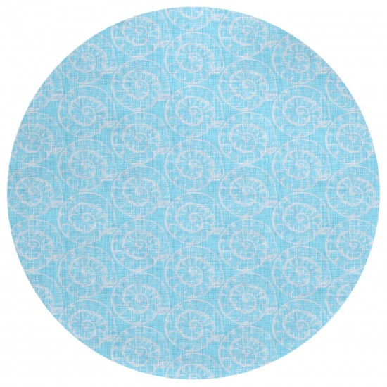 Indoor/Outdoor Seabreeze SZ11 Poolside Washable 8' x 8' Round Rug