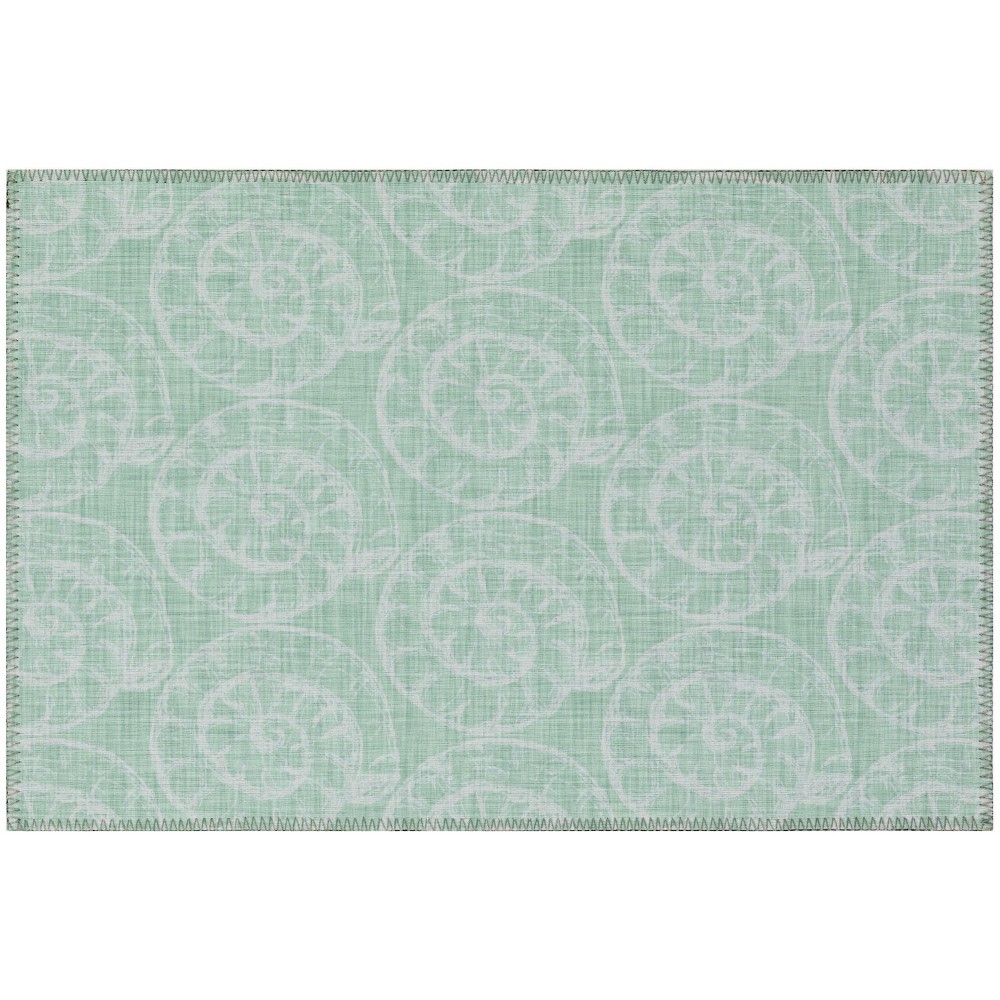 Indoor/Outdoor Seabreeze SZ11 Sage Washable 1'8" x 2'6" Rug