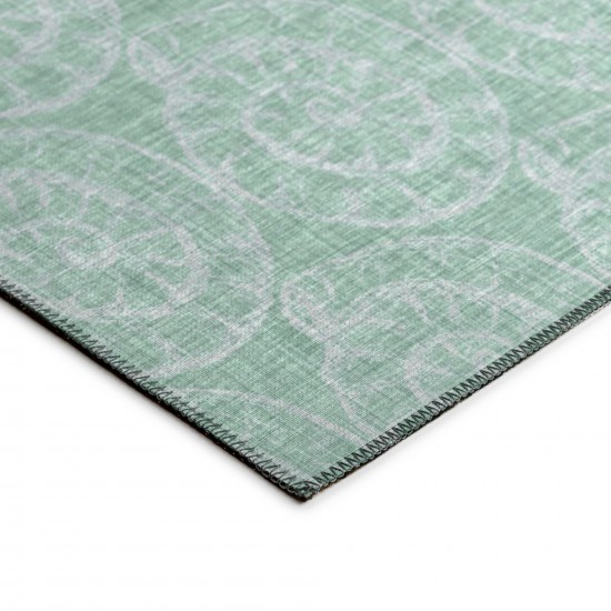 Indoor/Outdoor Seabreeze SZ11 Sage Washable 1'8" x 2'6" Rug