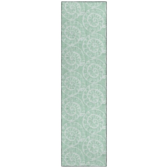 Indoor/Outdoor Seabreeze SZ11 Sage Washable 2'3" x 7'6" Runner Rug