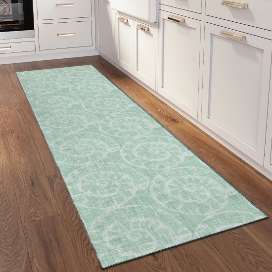 Indoor/Outdoor Seabreeze SZ11 Sage Washable 2'3" x 7'6" Runner Rug