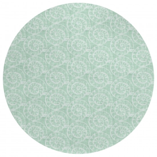 Indoor/Outdoor Seabreeze SZ11 Sage Washable 8' x 8' Round Rug