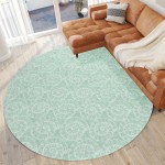 Indoor/Outdoor Seabreeze SZ11 Sage Washable 8' x 8' Round Rug