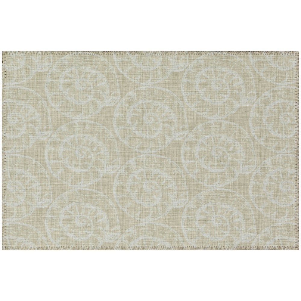 Indoor/Outdoor Seabreeze SZ11 Taupe Washable 1'8" x 2'6" Rug