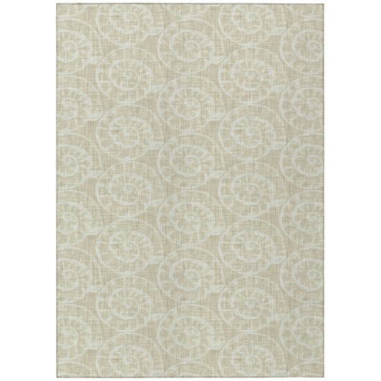 Indoor/Outdoor Seabreeze SZ11 Taupe Washable 10' x 14' Rug