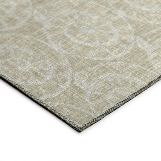 Indoor/Outdoor Seabreeze SZ11 Taupe Washable 10' x 14' Rug