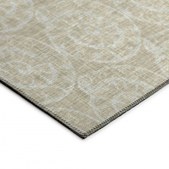 Indoor/Outdoor Seabreeze SZ11 Taupe Washable 3' x 5' Rug