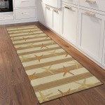 Indoor/Outdoor Seabreeze SZ12 Beige Washable 2'3" x 7'6" Runner Rug