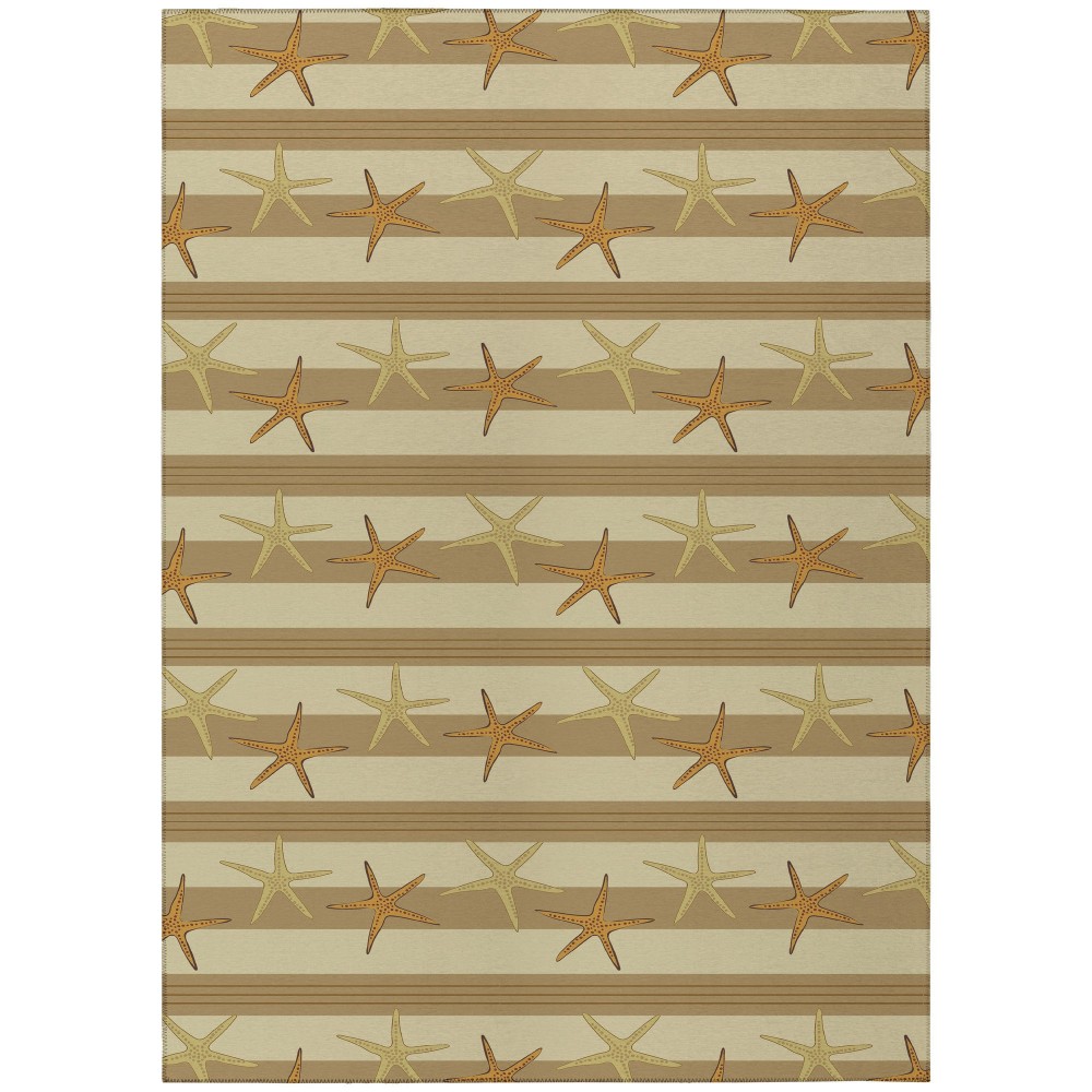 Indoor/Outdoor Seabreeze SZ12 Beige Washable 3' x 5' Rug