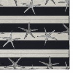 Indoor/Outdoor Seabreeze SZ12 Black Washable 3' x 5' Rug