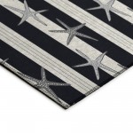 Indoor/Outdoor Seabreeze SZ12 Black Washable 5' x 7'6" Rug