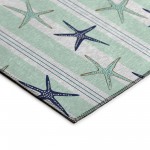 Indoor/Outdoor Seabreeze SZ12 Mist Washable 1'8" x 2'6" Rug